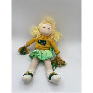 Russ Cheerleader 12.5" Doll Green Costume with Pom Poms Go Team Vintage